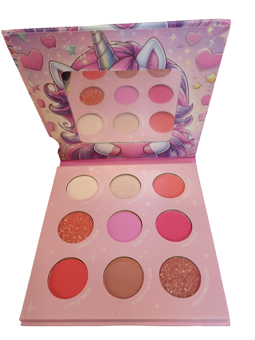 Paleta de sombras de unicornio, 9 colores