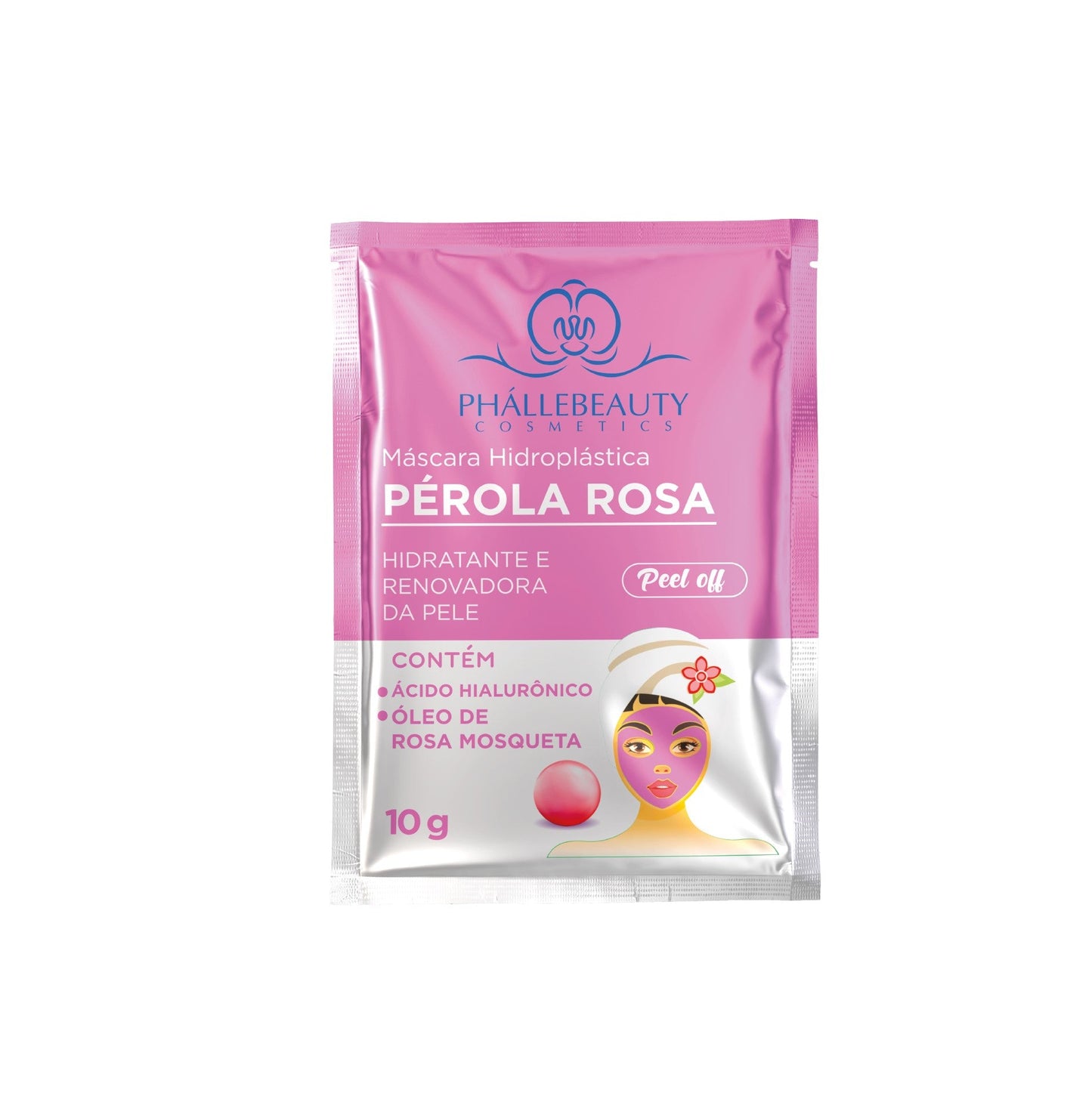 Máscara facial peel off perla rosa