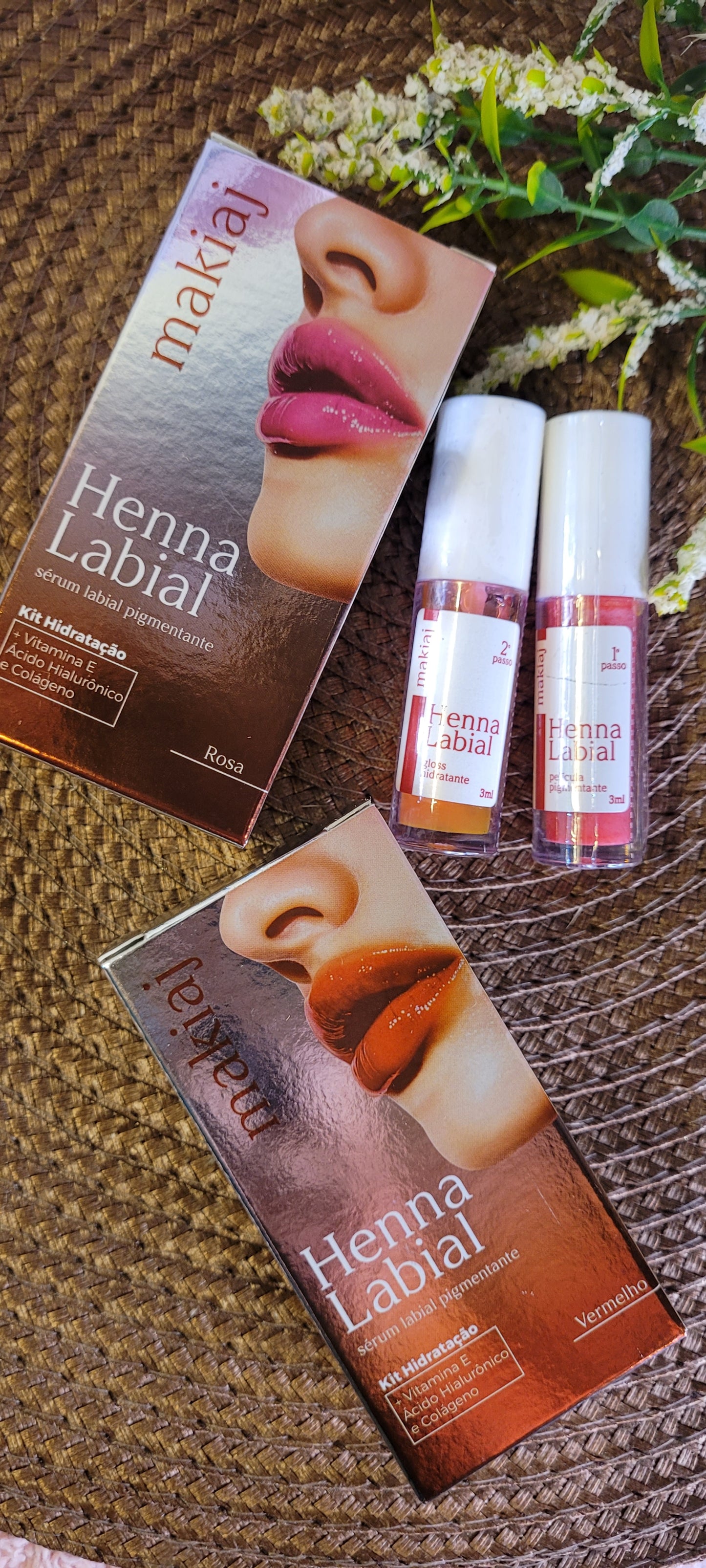 Kit henna labial (rosa)