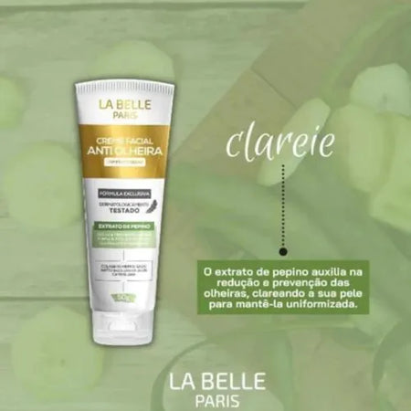 Crema facial #Labelleparis Antiojeras con extracto de pepino 50 gr