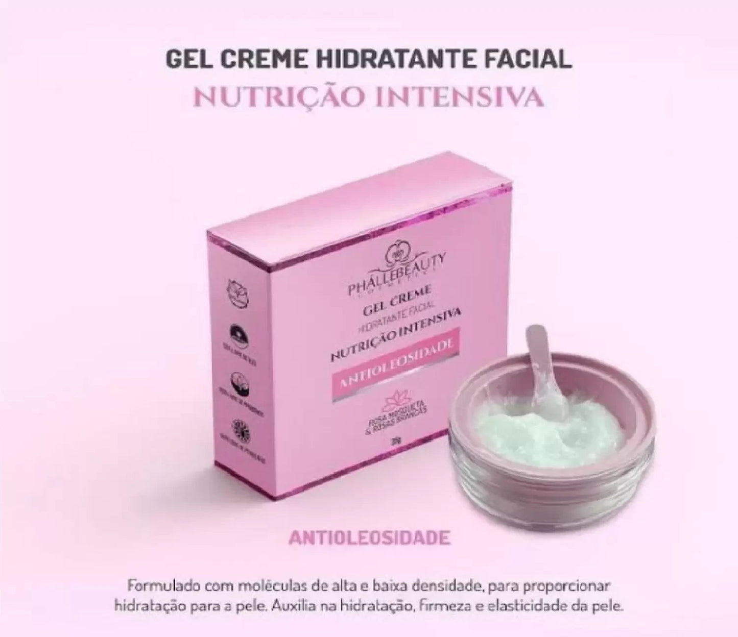 Gel hidratante facial con Rosa Mosqueta