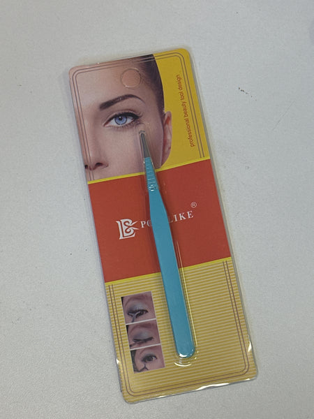 Pinza de cejas punta plana, sirve también para colocación de pestañas