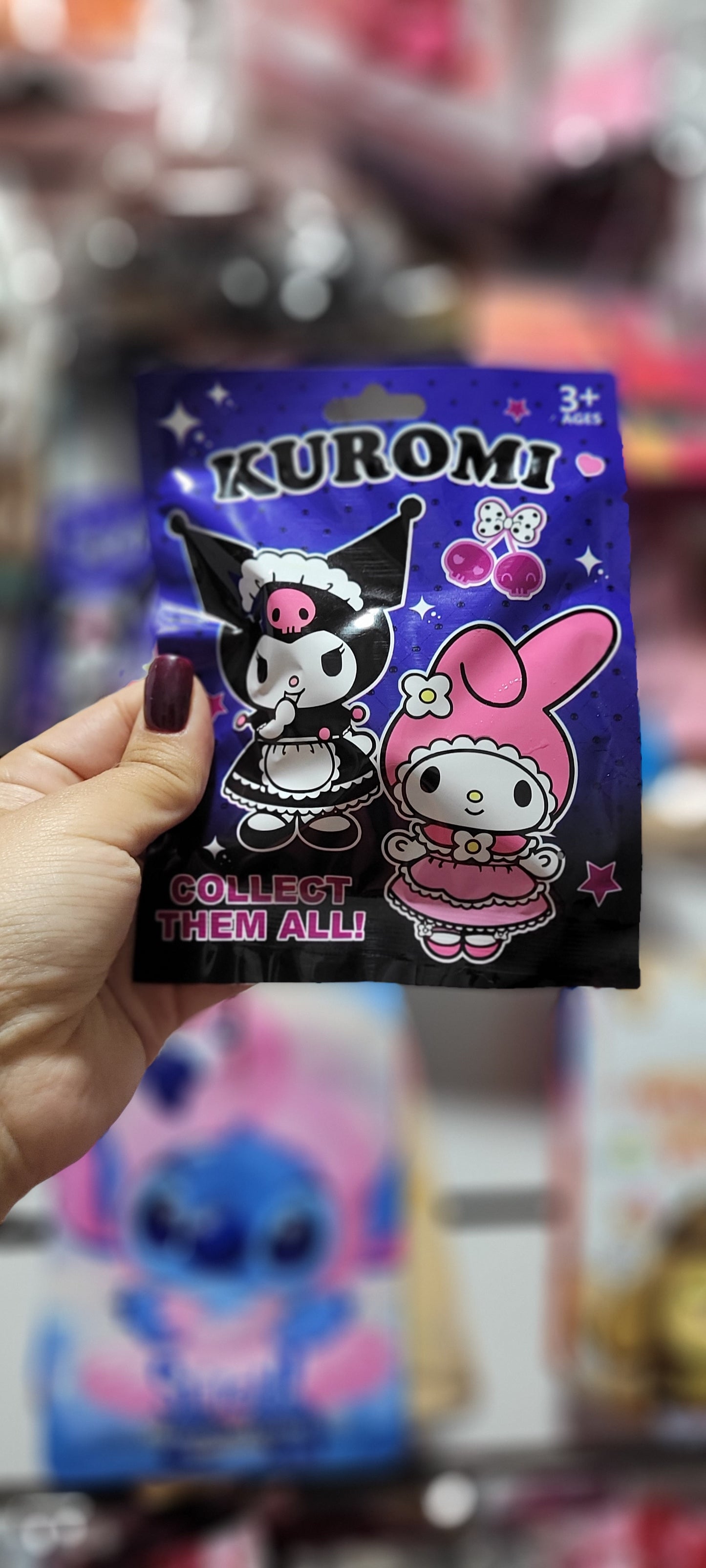 Llaveritos con 3 cartas sorpresas #Kuromi