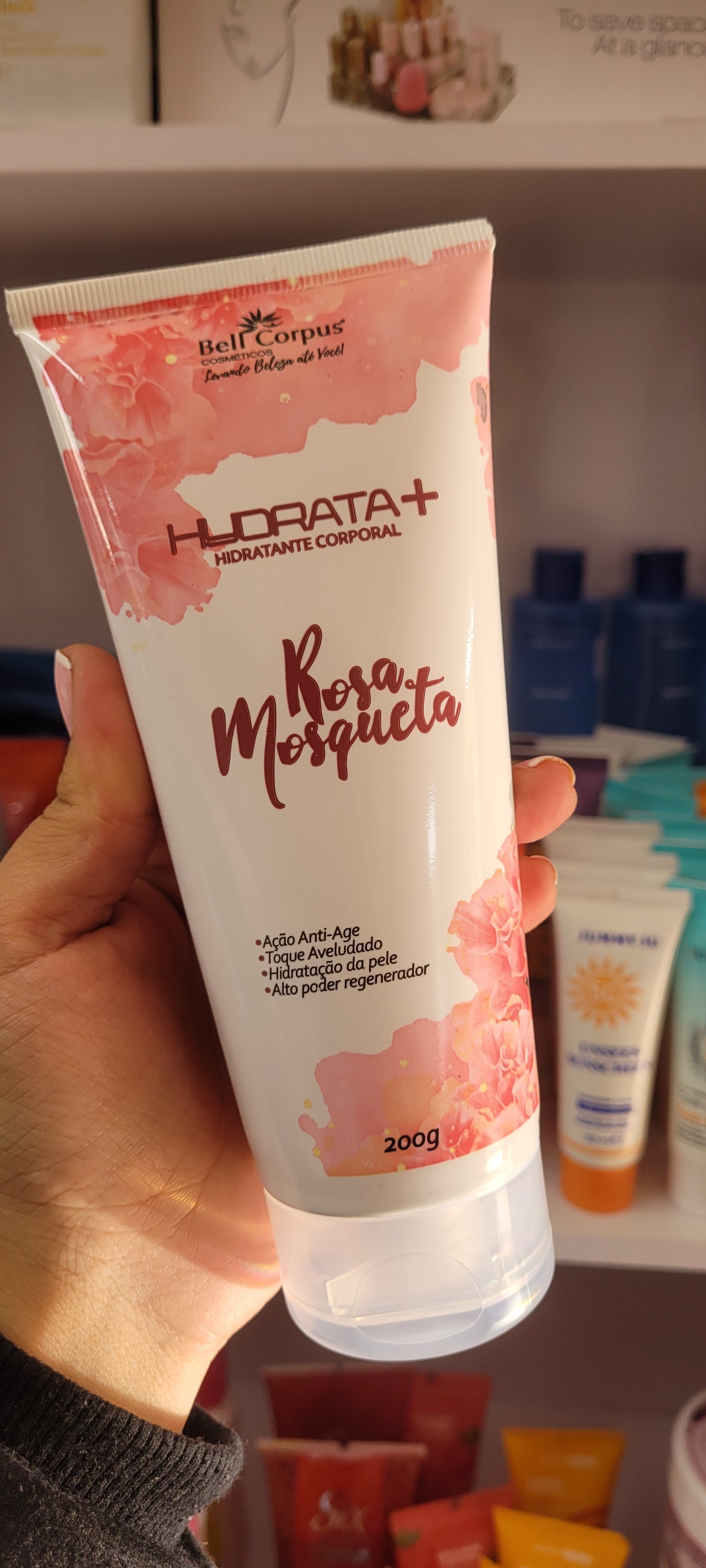 Crema hidratante corporal de rosa mosqueta