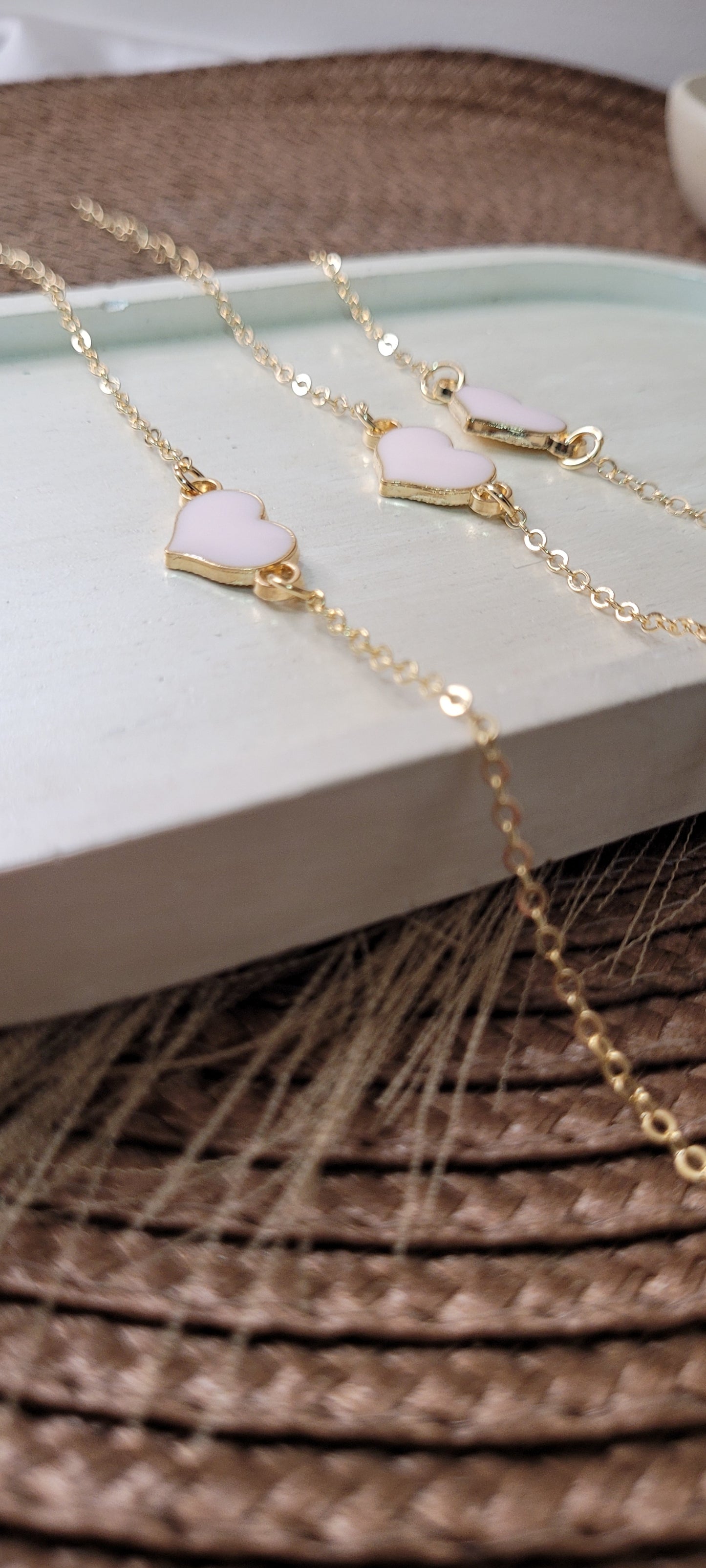 Pulseras doradas Corazón ❤️