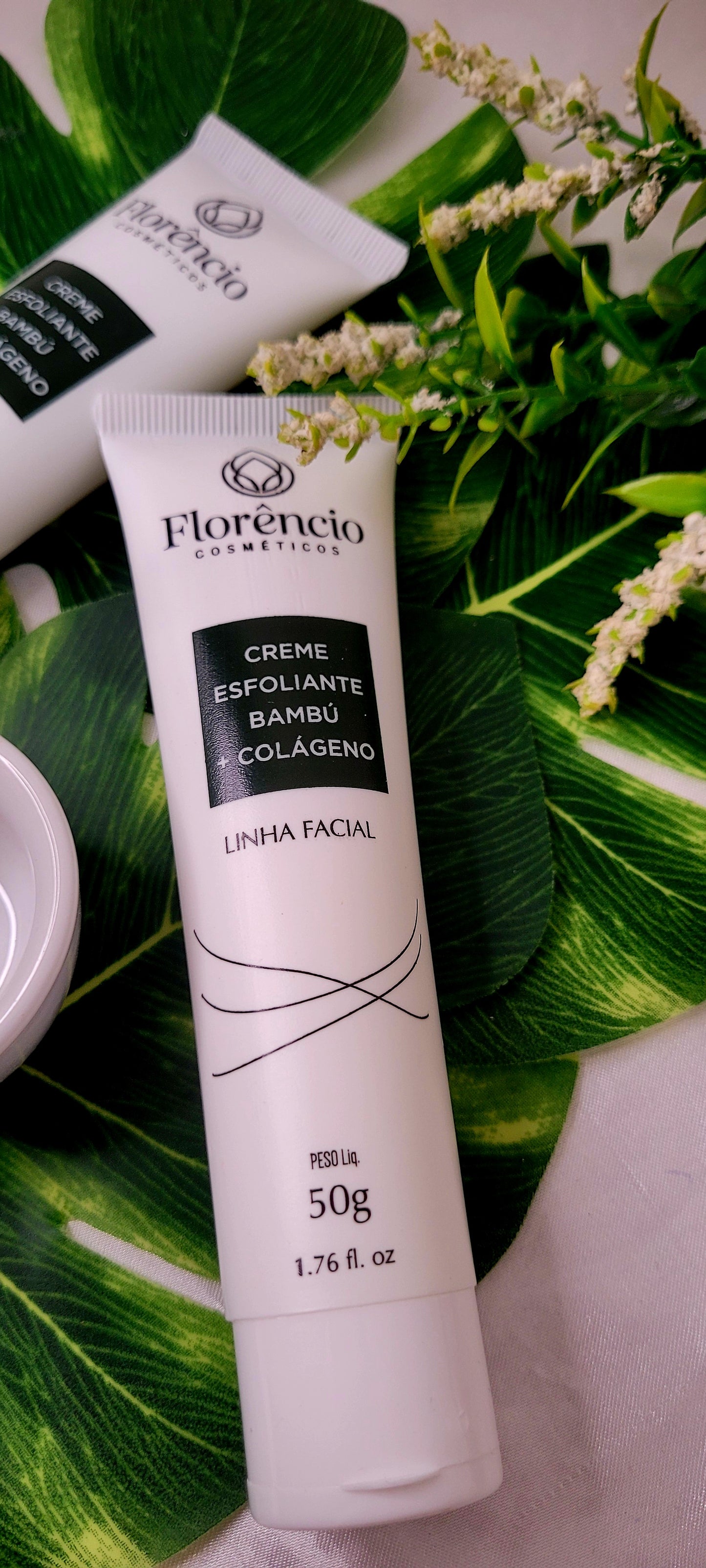 Crema exfoliante  facial . Bambú +colágeno.  50 gr